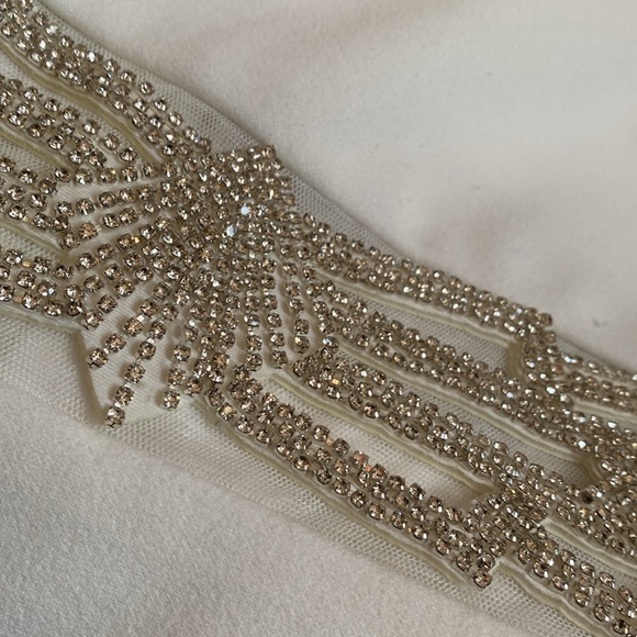 NWT Badgley Mischka Jewel Modele Light Ivory dress size 6 - Picture 6 of 7